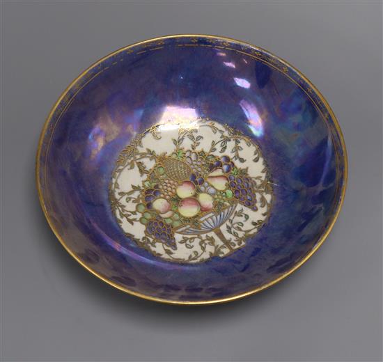 A Royal Worcester lustre glazed bowl diameter 28.5cm